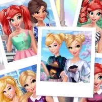 Prinsesser selfies med beste venner